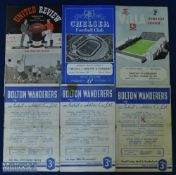 1952/53 Selection of Bolton Wanderers match programmes