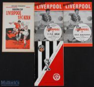 1964-1965 European cup Football Programmes, to include Reykjavik v Liverpool (Liverpool's debut in