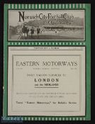 Pre-war 1929/1930 Norwich City v Fulham Div. 3 (South) match programme 31 August 1929 at The Nest,