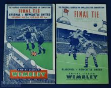 1951 FAC final programme Newcastle Utd v Blackpool; 1952 FAC final programme Newcastle Utd v