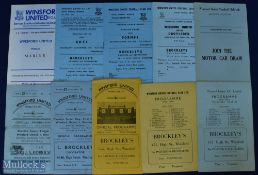 Non-league Winsford Utd home match programmes to include 1948/49 Ellesmere Port, 1949/50 Ellesmere