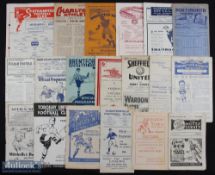 Selection of 1940s football programmes to include 1946/47 Charlton Athletic v Preston NE (FAC),