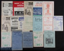 Football programme selection to include 1946/47 Swansea Town v Bury, 1947/48 Southend Utd v