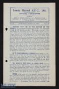 War time Leeds Utd v Grimsby Town war league match programme, 4 pager 9 March 1946; neat punch