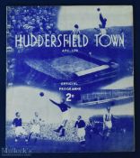 Pre-war 1938/1939 Huddersfield Town v Grimsby Town Div. 1 match programme Easter Sunday 1939; slight