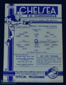 Scarce 1940/1941 Chelsea v Tottenham Hotspur Football Regional Competition 21 September 1940, single