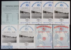 Collection of Winterton Rangers v Grimsby Town match programmes to include 1992/93 (single sheet),