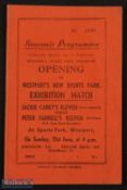 1953 Westport (R of I) new sports park opening with carnival + international football match Carey X1