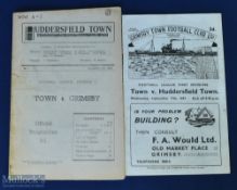 1948/49 Grimsby Town v Huddersfield Town Div. 2 match programme; reverse fixture Huddersfield Town v