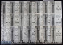 1957/58 Grimsby Town Div. 2 home match programmes, complete season collection; generally fair
