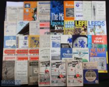 Selection of football programmes to include Charlton Athletic 1945/46 Fulham (FAC), 1954/55
