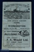 1951/1952 Grimsby Town v Workington Div. 3 (N) match programme 3 May 1952; fair condition.