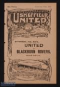 Pre-war 1923/1924 Sheffield Utd v Blackpool Central League match 16 February 1924 at Bramall Lane;
