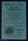 Pre-war 1938/1939 Guildford city v Torquay Utd (reserves) Southern League match programme 8