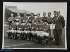 1965 Division 1 Champions Manchester United team group photograph b&w 8 1/2