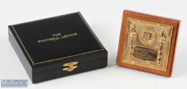 1971/72 Aston Villa Division III 9ct gold Winner's medal plaque awarded to Raymond Jack Graydon,