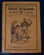 Pre-war 1928/1929 Tottenham Hotspur v Grimsby Town Div. 2 match programme 20 October 1928; fold,