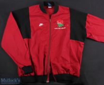 1987 RWC Official England Squad Training Top: Made by Nike, maroon with English rose to chest, '