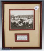 1929 France v England Rugby Team Sepia Photograph: A splendid close action shot from the match at