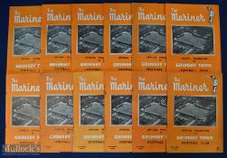 Collection of Grimsby Town (Bill Shankly era) Div. 3 (N) home match programmes 1953/54 to include