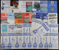 1957/58 Blackpool programme collection to include homes Leeds Utd, Luton Town, Arsenal, Manchester