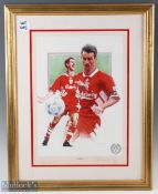 Liverpool Football Club Ian Rush Signed print, a limited edition No.256 of 495 by Gary Keane, signed