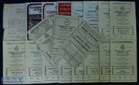 Non-league Carshalton Athletic home match programmes to include 1946/47 Dulwich Hamlet (Surrey