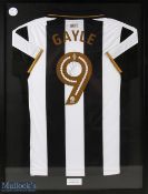 2010s Newcastle Dwight Davis Signed Shirt signed across gold coloured number 9 with prostate charity