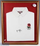 Johnny Wilkinson Signed England Rugby Shirt, a replica shirt signed in black marker - once the