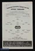War time 1945/1946 Sunderland v Grimsby Town war league north match programme 2 February 1946, 4