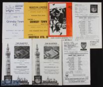 1972/73 Selection of Grimsby Town match programmes, homes v Norwich City (friendly), Gainsborough