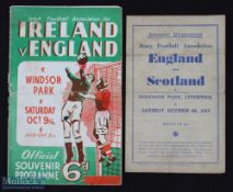 War time international 1943 England v Scotland Army FA match programme 4 December 1943 at Goodison