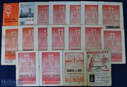 Selection of Lincoln City home match programmes to include 1948/49 WBA (FAC), 1949/50 Brighton (