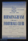 Pre-war 1938/1939 Birmingham city v Grimsby Town Div. 1 match programme 25 February 1939; rusty