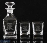 Hull City AFC Centenary 1904-2004 Decanter Set including decanter and two glasses, decanter height
