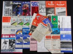 Selection of Cardiff City A-C away match programmes to include Arsenal 53/54, 54/55, 56/57, 60/61,