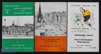 Selection of Edinburgh charities day match programmes to include 1949 Edinburgh Select v