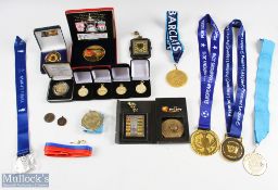 A Collection of Mixed Football Commemorative and Collector Medallion Metals, Token Awards, to