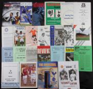 Selection of Tottenham Hotspur away football match programmes to include 1972/73 Aston Villa, 1981/