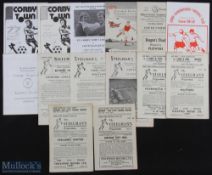 Non-league selection of Corby Town FC home programmes 1952/53 Lincoln City (reserves), 1953/54