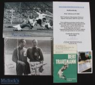 Bet Trautmann + Gil Merrick Manchester City, Birmingham City England Signed Photographs, plus a Bert