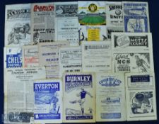 Selection of 1940s football programmes to include 1948/49 Colchester Utd v Reading (FAC), 1945/46