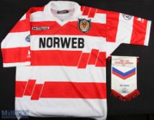 1994-95 Rugby League Multi Signed Ellgren Wigan Warriors Jersey: Red Norweb Home Rugby Size XL