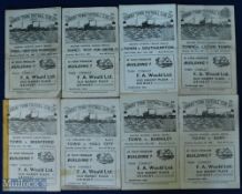 1948/49 Grimsby Town home match programmes v Barnsley, Bury, Hull City (FAC), Brentford (Sellotape