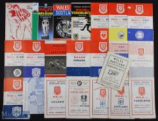 Selection of Wales international home match programmes to include 1951 Rest of UK, 1952 Scotland,