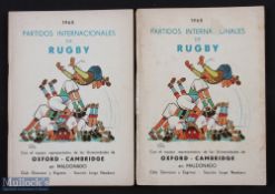 Very rare 1965 Oxbridge in Argentina Rugby Programmes (2): Oxford & Cambridge return visit 1965, two