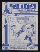Pre-war 1936/1937 Chelsea v Wolverhampton Wanderers Div. 1 match programme 13 March 1937; very