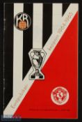 1964/65 K R Reykjavik (Iceland) v Liverpool European Cup match programme (Liverpool 1st in the