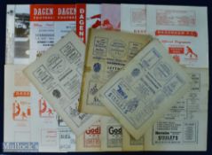 Non-league Dagenham FC home match programmes to include 1949/50 Callender Athletic, 1951/52