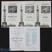 1973/74 Grimsby Town v Coventry City (friendly), Grimsby Town v Walsall (6 October-postponed),